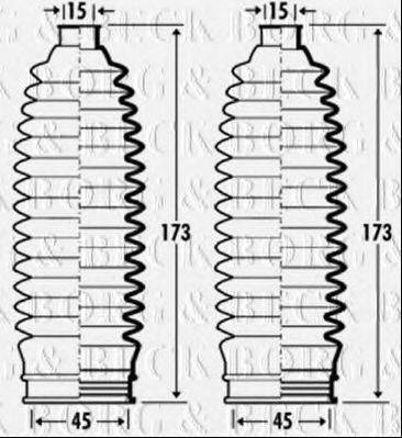 BORG & BECK BSG3368 Пильовик, рульове управління