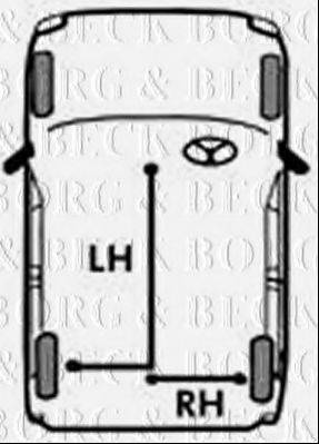 BORG & BECK BKB1051 Трос, стоянкова гальмівна система