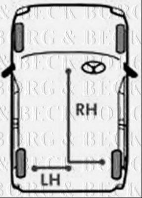 BORG & BECK BKB1203 Трос, стоянкова гальмівна система