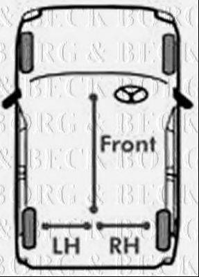 BORG & BECK BKB1325 Трос, стоянкова гальмівна система