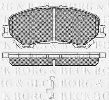 BORG & BECK BBP2487 Комплект гальмівних колодок, дискове гальмо