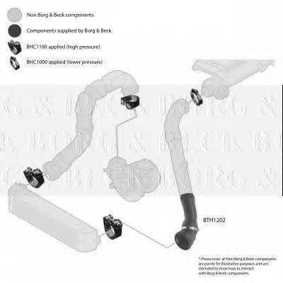 BORG & BECK BTH1202 Трубка повітря, що нагнітається