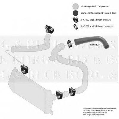 BORG & BECK BTH1325 Трубка повітря, що нагнітається
