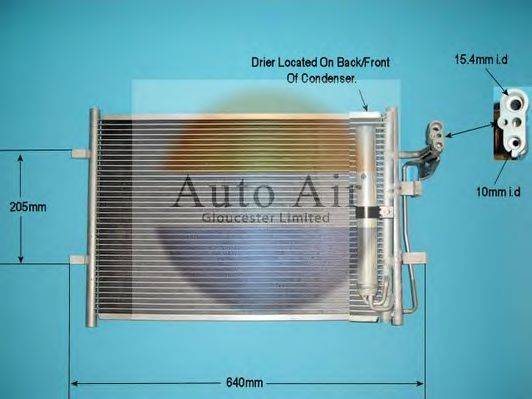 AUTO AIR GLOUCESTER 166230 Конденсатор, кондиціонер