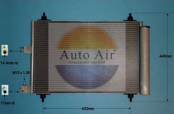 AUTO AIR GLOUCESTER 169748 Конденсатор, кондиціонер