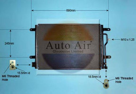 AUTO AIR GLOUCESTER 169698 Конденсатор, кондиціонер