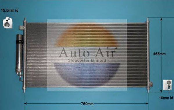 AUTO AIR GLOUCESTER 160014 Конденсатор, кондиціонер