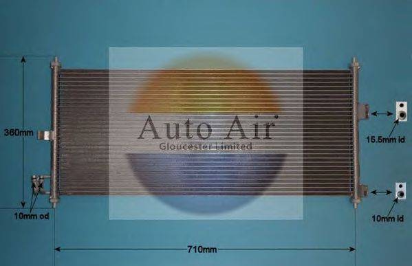 AUTO AIR GLOUCESTER 166205 Конденсатор, кондиціонер