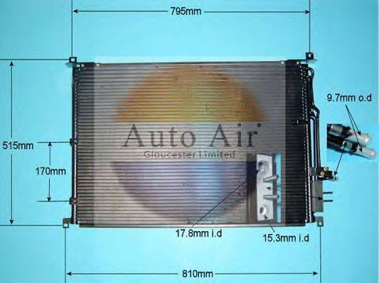 AUTO AIR GLOUCESTER 169798 Конденсатор, кондиціонер