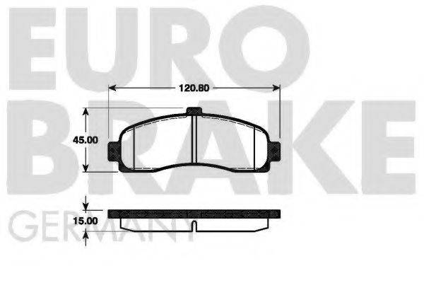 EUROBRAKE 5502222239 Комплект гальмівних колодок, дискове гальмо