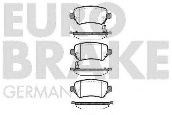 EUROBRAKE 5502223625 Комплект гальмівних колодок, дискове гальмо