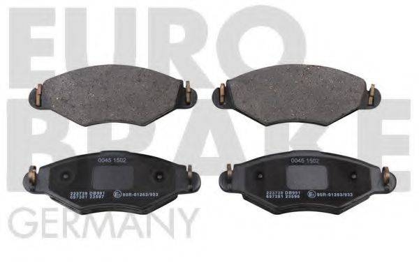 EUROBRAKE 5502223739 Комплект гальмівних колодок, дискове гальмо