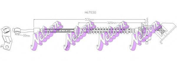 BROVEX-NELSON H6703Q Гальмівний шланг