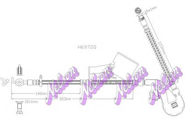 BROVEX-NELSON H6972Q Гальмівний шланг