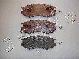 JAPKO 50197 Комплект гальмівних колодок, дискове гальмо