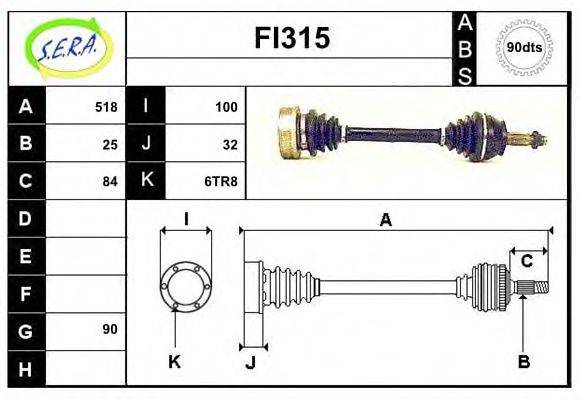 SERA FI315 Приводний вал