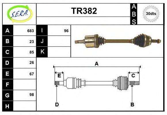 SERA TR382 Приводний вал