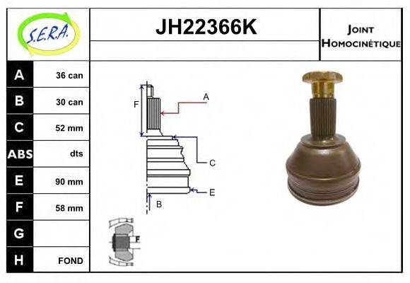 SERA JH22366K Шарнірний комплект, приводний вал