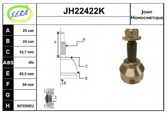 SERA JH22422K Шарнірний комплект, приводний вал