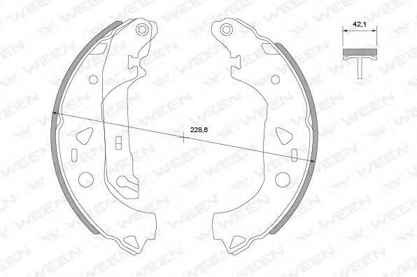 WEEN 1522009 Комплект гальмівних колодок