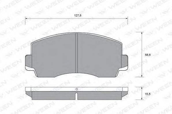WEEN 1511457 Комплект гальмівних колодок, дискове гальмо