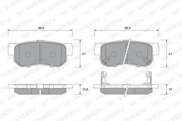 WEEN 1512269 Комплект гальмівних колодок, дискове гальмо