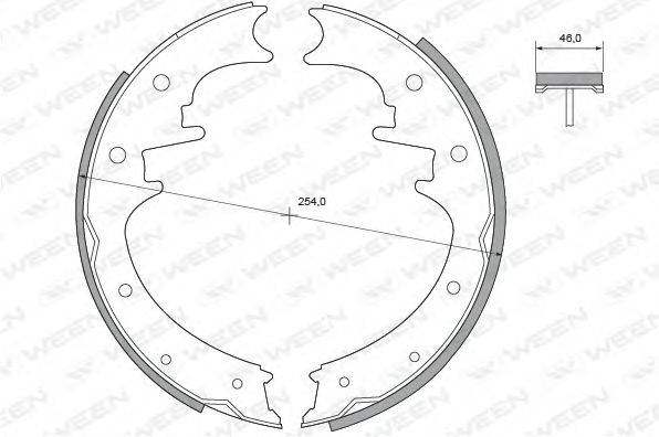 WEEN 1522118 Комплект гальмівних колодок