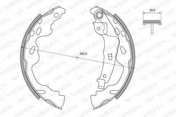 WEEN 1522136 Комплект гальмівних колодок