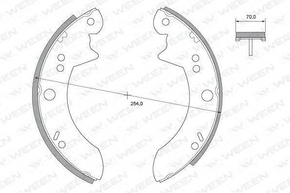 WEEN 1522214 Комплект гальмівних колодок