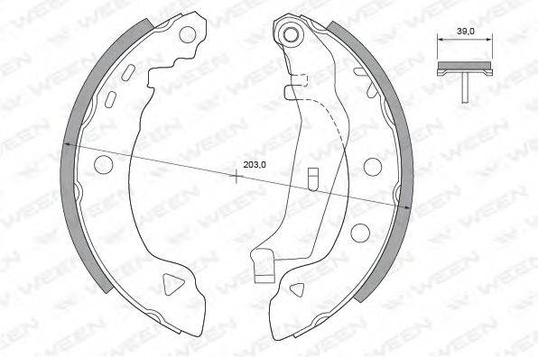 WEEN 1522310 Комплект гальмівних колодок