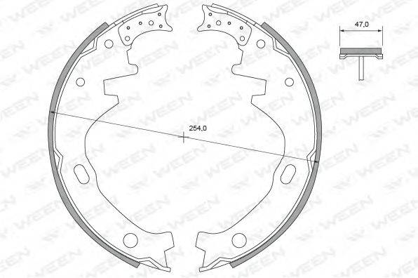 WEEN 1522319 Комплект гальмівних колодок