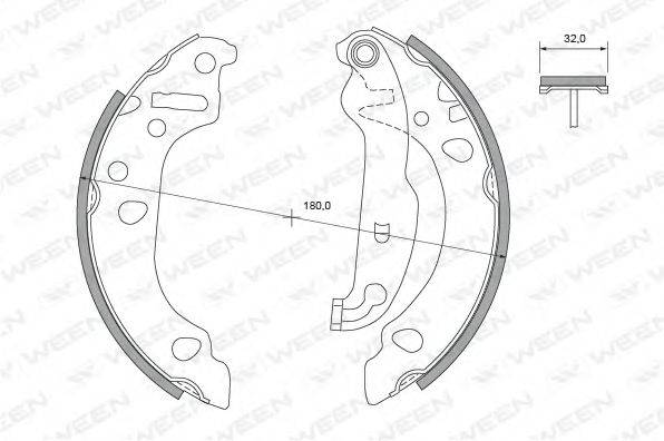 WEEN 1522351 Комплект гальмівних колодок