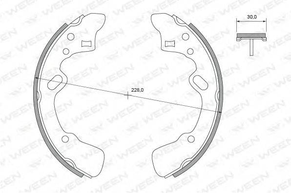 WEEN 1522368 Комплект гальмівних колодок