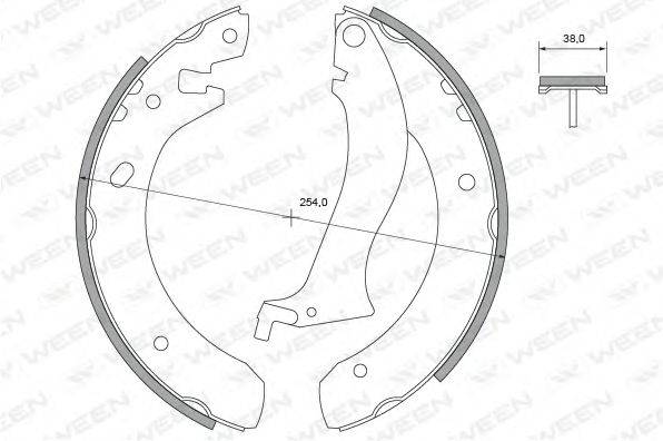 WEEN 1522416 Комплект гальмівних колодок