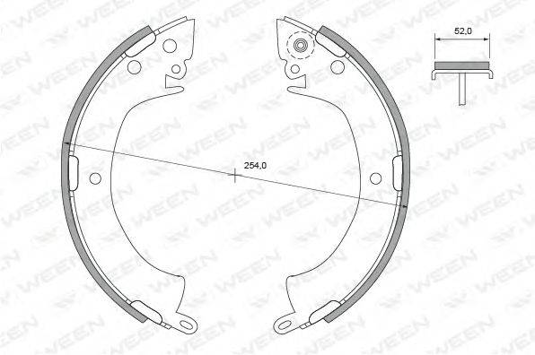 WEEN 1522433 Комплект гальмівних колодок