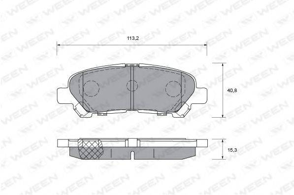 WEEN 1510011 Комплект гальмівних колодок, дискове гальмо