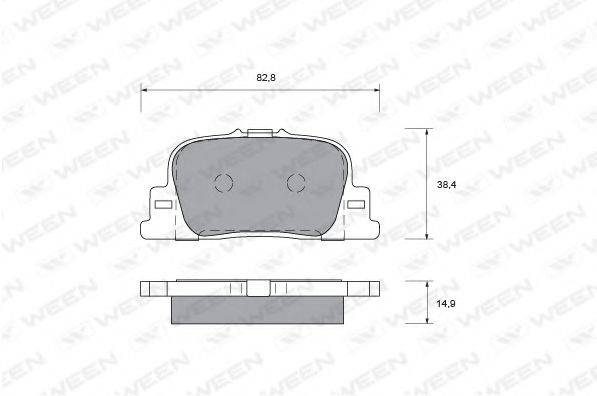 WEEN 1512254 Комплект гальмівних колодок, дискове гальмо