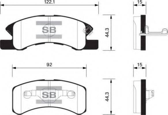 FI.BA FBP1593 Комплект гальмівних колодок, дискове гальмо