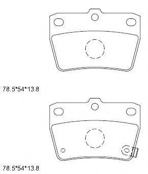 ASIMCO KD2637 Комплект гальмівних колодок, дискове гальмо