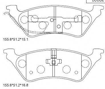 ASIMCO KD6509 Комплект гальмівних колодок, дискове гальмо