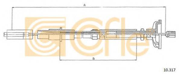 COFLE 10317 Трос, управління зчепленням