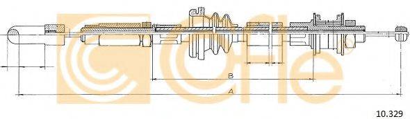 COFLE 10329 Трос, управління зчепленням