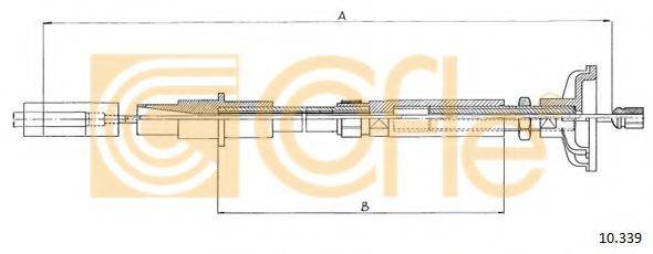 COFLE 10339 Трос, управління зчепленням