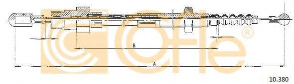 COFLE 10380 Трос, управління зчепленням