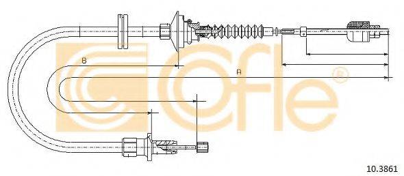 COFLE 103861 Трос, управління зчепленням