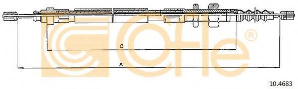 COFLE 104683 Трос, стоянкова гальмівна система