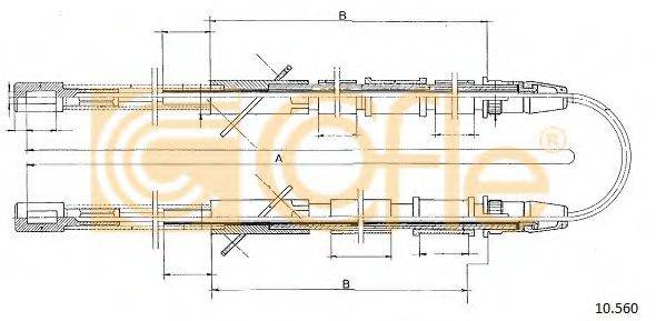 COFLE 10560 Трос, стоянкова гальмівна система