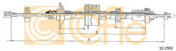 COFLE 102983 Трос, управління зчепленням