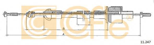 COFLE 11247 Трос, управління зчепленням