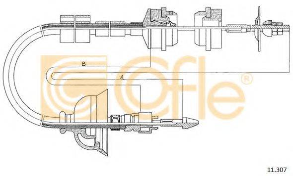 COFLE 11307 Трос, управління зчепленням